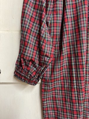 画像2: LILOU+LILY　　 liberty TANA LAWN Check OP Dress     RED    size:38  (2)