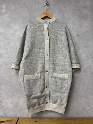 画像1: 2026　セビアンフェ　　裏起毛スウェットカーディガン　　　22；CHARCOAL GRAY　　 サイズ:1 (1)