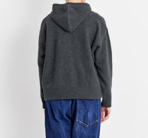 画像2: Veritecoeur     フーディージップニット　GRAY  サイズ；F (2)