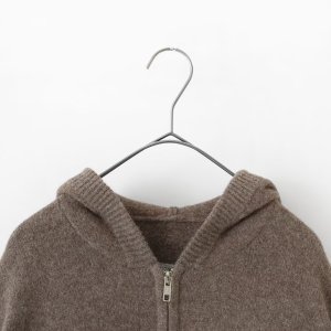 画像2: Veritecoeur     フーディージップニット　BROWN    サイズ；F (2)