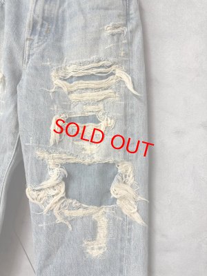 画像2: 2025秋冬　DENIMDUNGAREE　12ozHOME MADEデニム グランジ PN　44；ライトブルー　　サイズ；105 (2)