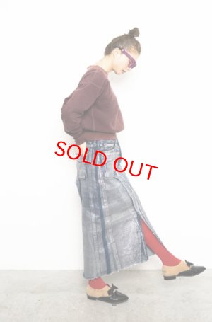 画像6: 2025秋冬　MARET(マレ)  セルビッチデニム箔プリントタイトスカート    3：グレー (6)