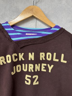 画像2: 2025秋冬　DENIMDUNGAREE　 ウラケ 52 レイヤード スウェット　　2:黒　　サイズ；02 (2)