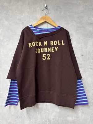 画像1: 2025秋冬　DENIMDUNGAREE　 ウラケ 52 レイヤード スウェット　　2:黒　　サイズ；02 (1)