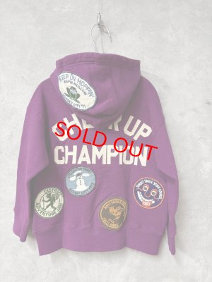 画像5: 2025秋冬　DENIMDUNGAREE　  ウラケ ワッペン フーディ JK　12；パープル (5)