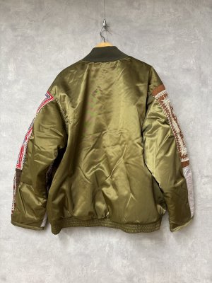 画像4: 2025秋冬　MARET(マレ)  ミリタリー刺繍袖ドッキングジャケット　　9；カーキ (4)