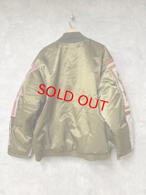 画像4: 2025秋冬　MARET(マレ)  ミリタリー刺繍袖ドッキングジャケット　　9；カーキ (4)