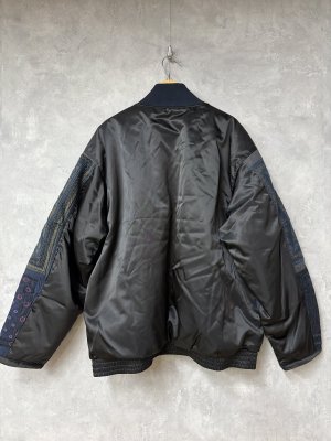 画像5: 2025秋冬　MARET(マレ)  ミリタリー刺繍袖ドッキングジャケット　　2；黒 (5)