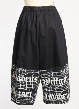 画像2: gomme　Mozart切替パンツ　　　3；黒　　サイズ；M (2)