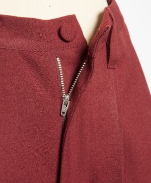 画像3: gomme　ウーリータックパンツ　1；ボルドー　　サイズ；M (3)