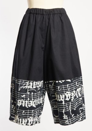 画像1: gomme　Mozart切替パンツ　　　3；黒　　サイズ；M (1)