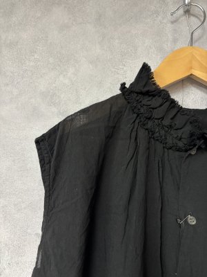 画像2: Veritecoeur     フリルノースリーブ　　aq black　    サイズ；F (2)