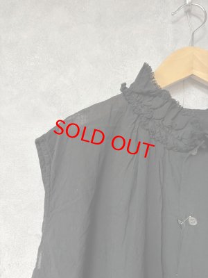 画像2: Veritecoeur     フリルノースリーブ　　aq black　    サイズ；F (2)