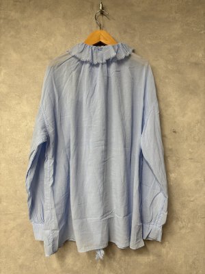 画像4: Veritecoeur     フリルブラウス　　blue　    サイズ；F (4)