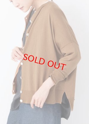画像2: Veritecoeur　　5COL 2WAY CARDIGAN　　CAMEL　　サイズ；F (2)
