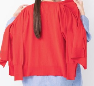 画像2: Veritecoeur　　5COL 2WAY CARDIGAN　　VERMILION 　　サイズ；F (2)