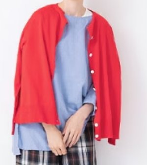 画像1: Veritecoeur　　5COL 2WAY CARDIGAN　　VERMILION 　　サイズ；F (1)