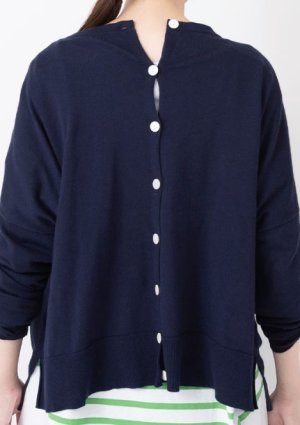 画像1: Veritecoeur　　5COL 2WAY CARDIGAN　　INK NVY　サイズ；F (1)