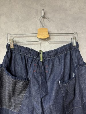 画像4: 2026   快晴堂　　Girl'sライトオンスデニム 斜めポケットNewころんパンツ　　1；インディゴデニム　サイズ；F (4)