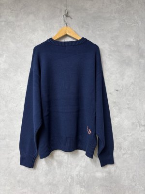 画像2: 2026年春夏　DENIMDUNGAREE　PENNIE Cotton Knit Sweater　　4；紺　　サイズ；M (2)
