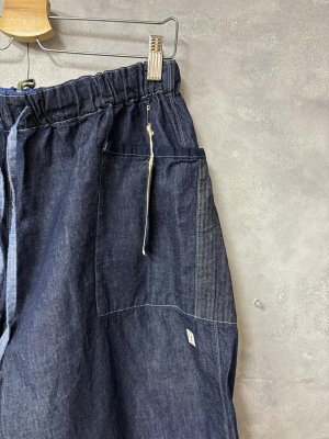 画像2: 2026   快晴堂　　Girl'sライトオンスデニム 斜めポケットNewころんパンツ　　1；インディゴデニム　サイズ；F (2)