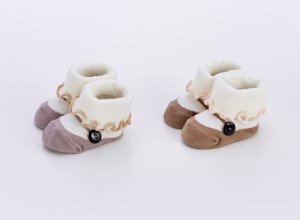画像1: OCEAN&GROUND 　バレエシューズベビーソックス　　サイズ；F(7-10cm) (1)