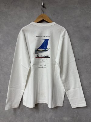 画像4: 2026   快晴堂　　Around the World長袖UNI-Tシャツ   1；ホワイト　 (4)