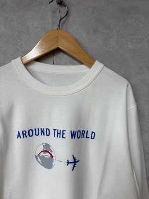 画像2: 2026   快晴堂　　Around the World長袖UNI-Tシャツ   1；ホワイト　 (2)