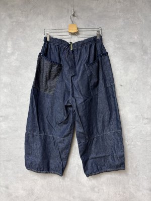 画像3: 2026   快晴堂　　Girl'sライトオンスデニム 斜めポケットNewころんパンツ　　1；インディゴデニム　サイズ；F (3)