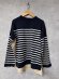 画像1: 2026春夏　FITH  　Striped Cotton Knit Docking Tee　　4；紺　　サイズ；155 (1)