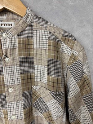 画像2: 2026春夏　FITH  　パッチワークシャツ　　16；ベージュ (2)