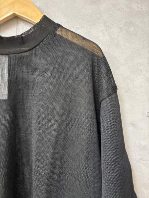 画像2: 2026SS　 Bon Vieux Temps　　シアーTシャツ　28；ブラック　　サイズ；1　 (2)