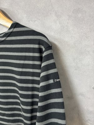 画像2: 2026春夏　DENIMDUNGAREE　ボーダーテンジク　ボートネックTEE　　17；チャコール (2)