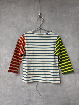 画像1: 2026春夏　DENIMDUNGAREE　ボーダーテンジク　ボートネックTEE　　91；クレイジー (1)