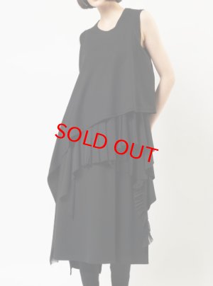 画像1: gomme 　レイヤーポンチワンピース 　3；黒　サイズ；M (1)