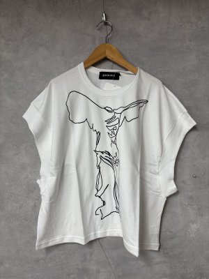 画像1: gomme 　ニケプリントＴ 　1；白　　サイズ；M (1)