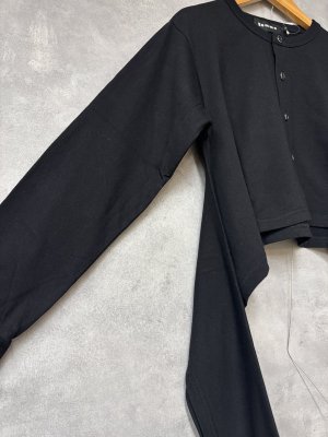 画像2: gomme 　サイドドレープカーディガン 　4；黒　サイズ；M (2)