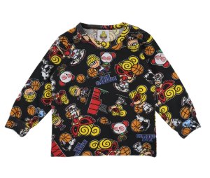 画像1: HYSTERIC MINI HOOPS総柄 長袖Tシャツ　　14；ブラック系　　 (1)