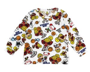 画像1:  HYSTERIC MINI HOOPS総柄 長袖Tシャツ　　04；ホワイト系　　 (1)