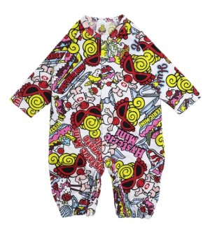 画像1: HYSTERIC MINI SWEETS PARLOR総柄 2WAYALL　　04；ホワイト系　　　サイズ；F(60-70cm) (1)