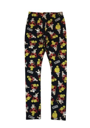 画像2: Hystericmini  ANGEL MINI総柄 10分丈レギンス　　14；ブラック系　　 (2)