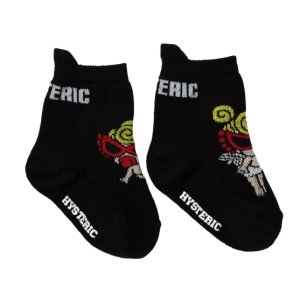 画像2: ☆MY FIRST HYSTERIC  ANGEL MINI ベビーソックス　　10；ブラック (2)