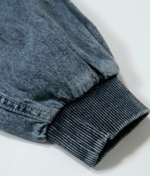 画像4: MakeYourDay　ジップアップデニムブルゾン(ジュニアサイズ)　　ネイビーブルー (4)