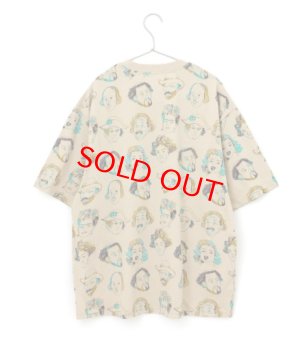 画像2: MakeYourDay　　カラフルえらい人総柄半袖Tシャツ(大人サイズ)　　ベージュ (2)