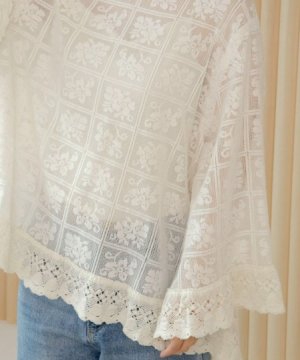 画像5: MakeYourDay　　ママとおそろいレースブラウス（大人サイズ）　　ブラック (5)