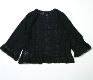 画像2: MakeYourDay　　ママとおそろいレースブラウス（大人サイズ）　　ブラック (2)