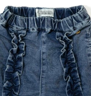 画像3: MakeYourDay　デニムフリルパンツ(ジュニアサイズ)　　ネイビーブルー (3)