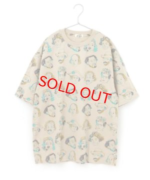 画像1: MakeYourDay　　カラフルえらい人総柄半袖Tシャツ(大人サイズ)　　ベージュ (1)