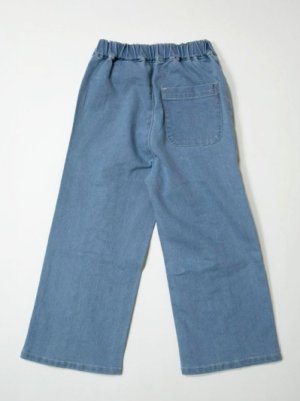 画像2: MakeYourDay　デニムフリルパンツ　　サックス (2)