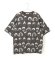 画像1: MakeYourDay　　いろんな顔総柄半袖Tシャツ(大人サイズ)　　チャコール (1)